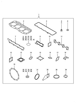 GASKET SET (4TNV98C-NSA)
