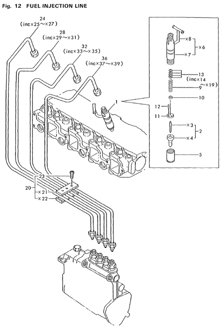 FUEL INJECTION LINE (4TNA78E-RDWF) FUEL INJECTION LINE (4TNA78E-RDWF)