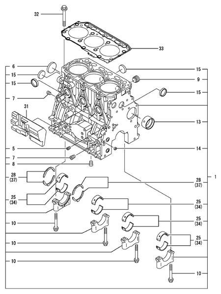 CYLINDER BLOCK (3TNV84-NRE)