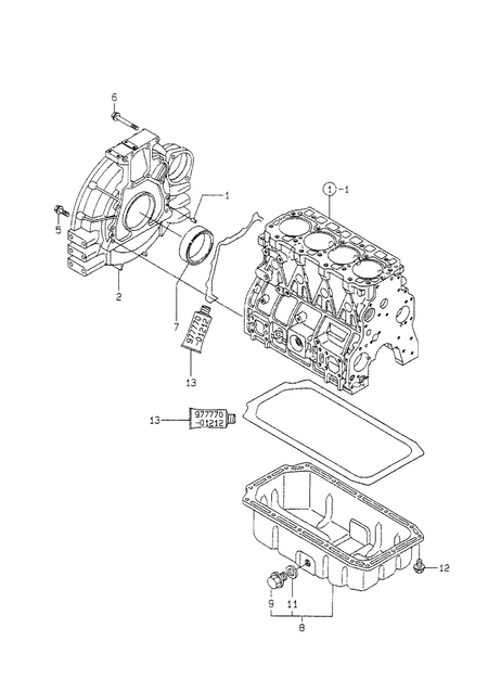 FLYWHEEL HOUSING & OIL SUMP (4TNE98-TBL)