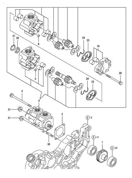 HYDRAULIC PUMP (4TNV98T-ZMRFQ)