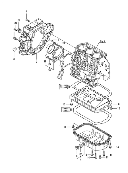 FLYWHEEL HOUSING & OIL SUMP (3TNV88C-DDT) FLYWHEEL HOUSING & OIL SUMP (3TNV88C-DDT)