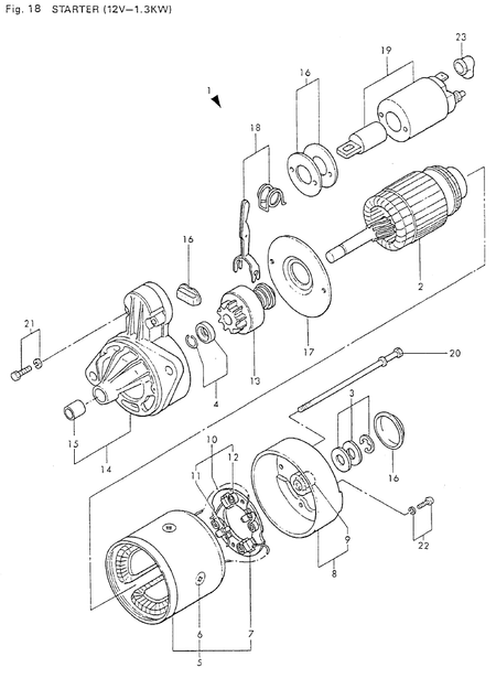 STARTER (12V-1.3KW) (2T75U-N)
