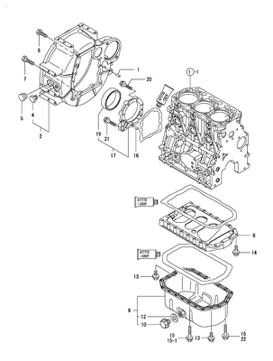 FLYWHEEL HOUSING & OIL SUMP (3TNV88-BDSA) FLYWHEEL HOUSING & OIL SUMP (3TNV88-BDSA)