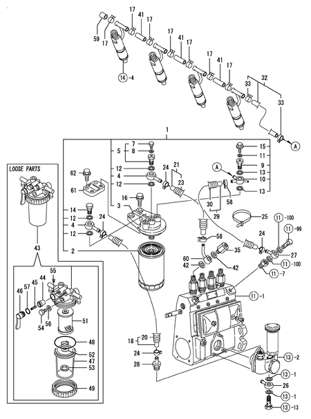 FUEL LINE (4TNE94-DBC)