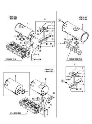 SILENCER & TAIL PIPE (4TNV98T-NSA) SILENCER & TAIL PIPE (4TNV98T-NSA)