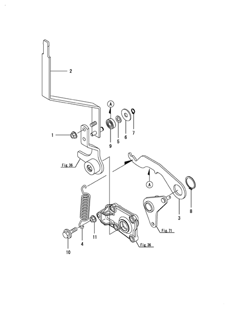 RANGE SHIFT LEVER A (SC2400(YANMAR))