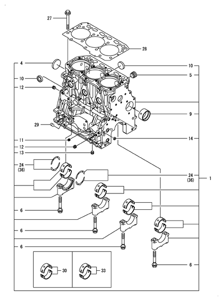 CYLINDER BLOCK (3TNV88C-DMU)
