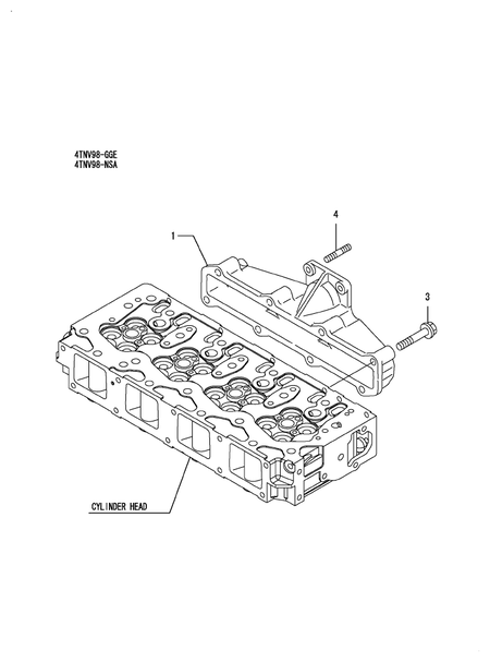EXHAUST MANIFOLD (4TNV98T-NSA)