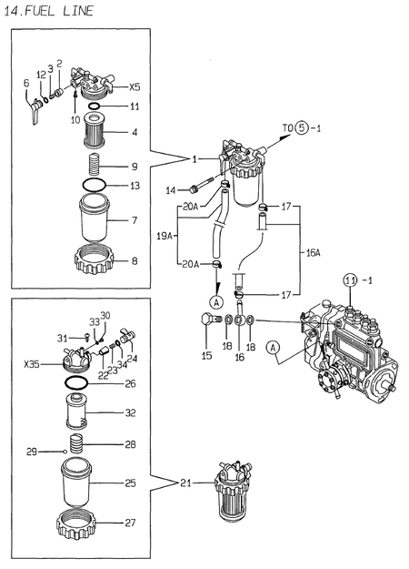 FUEL LINE (4TNE84-DS)