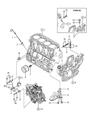 LUB. OIL SYSTEM (4TNV98-NSA2)