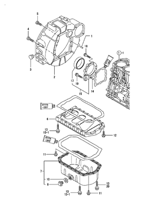 FLYWHEEL HOUSING & OIL SUMP (3TNV84T-BGGE) FLYWHEEL HOUSING & OIL SUMP (3TNV84T-BGGE)