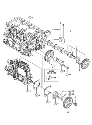 CAMSHAFT & DRIVING GEAR (3TNM72-AMW) CAMSHAFT & DRIVING GEAR (3TNM72-AMW)
