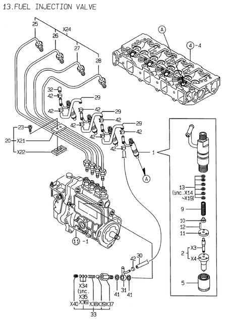 FUEL INJECTION VALVE (4TNE88-EMS)