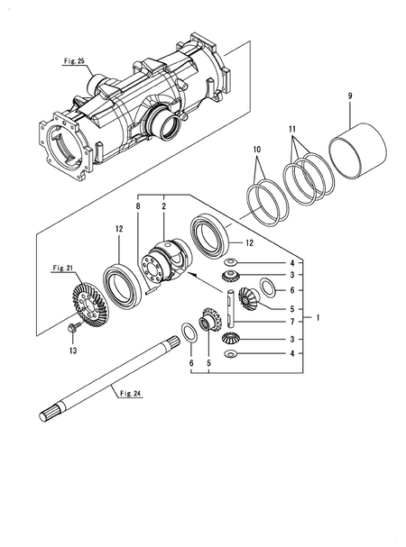 DIFFERENTIAL GEAR (YT357AJ,Y(300001-) DIFFERENTIAL GEAR (YT357AJ,Y(300001-)