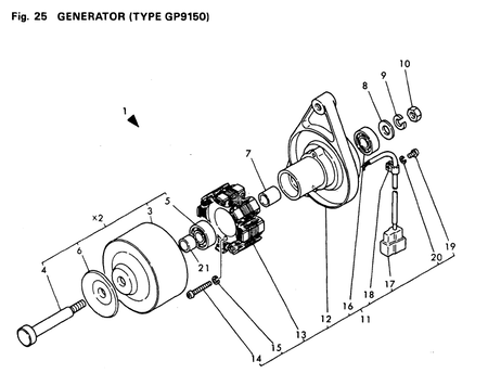 GENERATOR(TYPE GP9150) (3T75HA) GENERATOR(TYPE GP9150) (3T75HA)