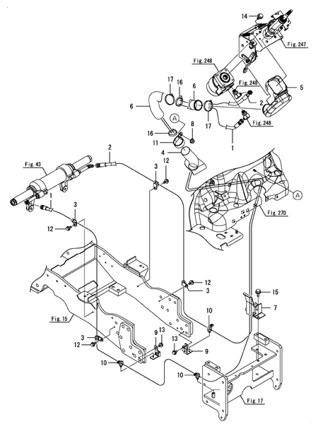 P.S.T. HOSE(ROPS) (YT357AJ,Y(300001-)
