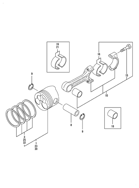 PISTON & CONNECTING ROD (TF110N-L) PISTON & CONNECTING ROD (TF110N-L)
