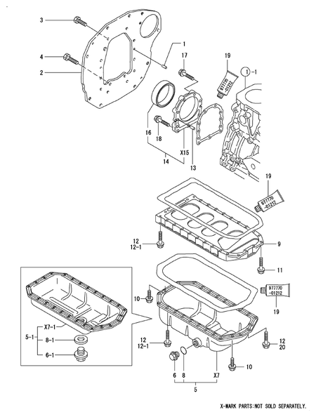 MOUNTING FLANGE & OIL SUMP (4TNE84-DS)