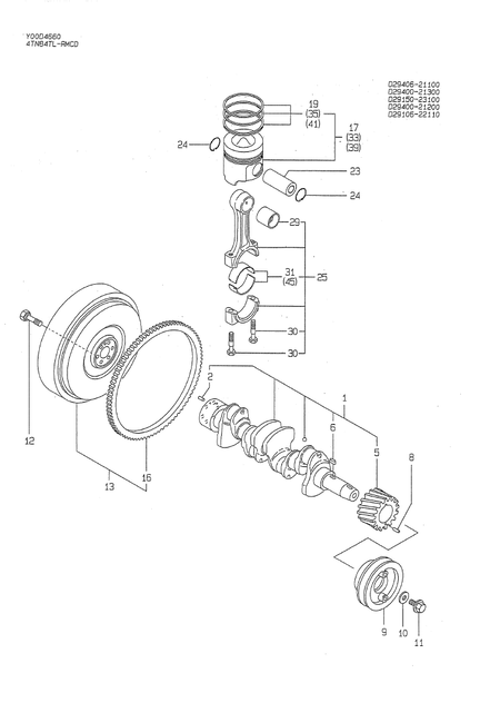 CRANDSHAFT & PISTON (4TN84TL-RMCD)
