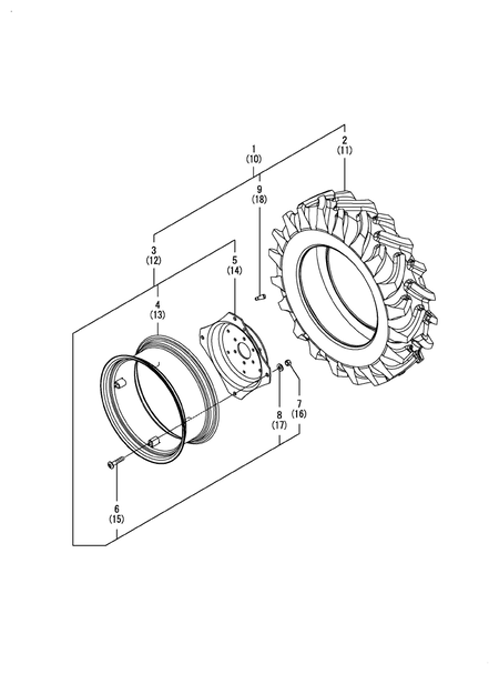 REAR WHEEL TIRE R1 (EX3200(YANMAR))