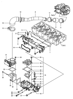 SUCTION MANIFOLD (4TNV98CT-NKW) SUCTION MANIFOLD (4TNV98CT-NKW)