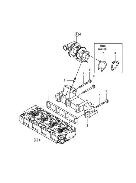 EXHAUST MANIFOLD (4TNV106T-GGEA)