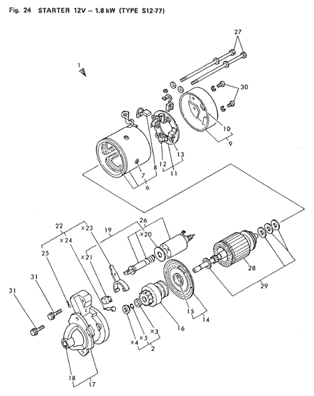 STARTER 12V-1.8 KW (TYPE (3T75HA) STARTER 12V-1.8 KW (TYPE (3T75HA)