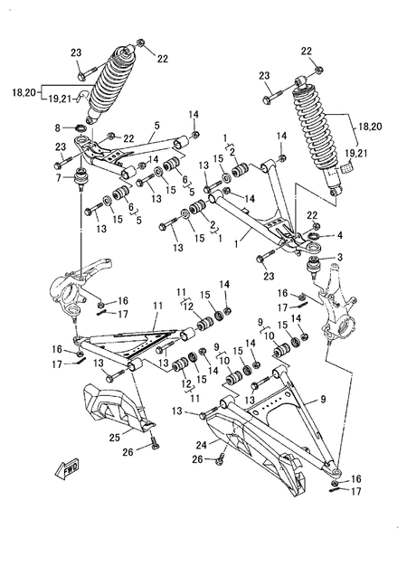FRONT SUSPENSION & WHEEL (YU700G(2019US))