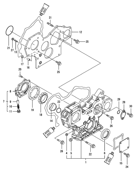 GEAR HOUSING (3TNV82A-NRE) GEAR HOUSING (3TNV82A-NRE)