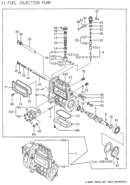 FUEL INJECTION PUMP (4TNE84-MS)