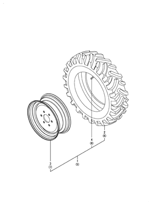 FRONT WHEEL TIRE R1 (LX4100(YANMAR)) FRONT WHEEL TIRE R1 (LX4100(YANMAR))
