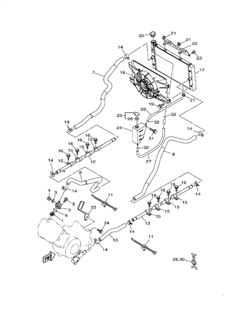 RADIATOR & HOSE (YU700G-RD(2022US))