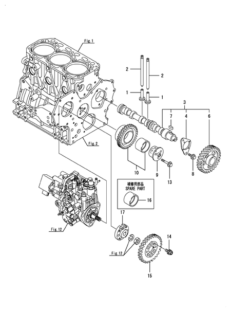 CAMSHAFT & DRIVING GEAR (3TNV88F-EPTB1)