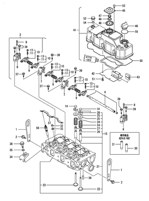 CYLINDER HEAD & BONNET (3TNV82A-BDSA3) CYLINDER HEAD & BONNET (3TNV82A-BDSA3)
