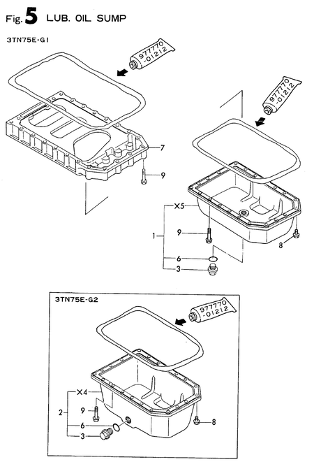 LUB.OIL SUMP (3TN75E) (4TN82E-G1) LUB.OIL SUMP (3TN75E) (4TN82E-G1)