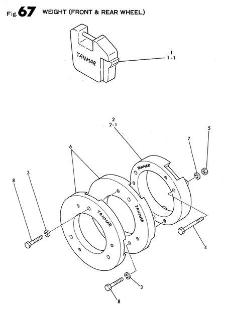 WEIGHT (FRONT & REAR WHEEL) (YM3000)