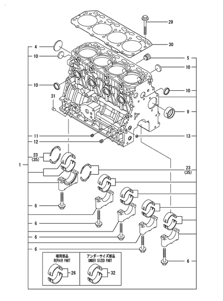 CYLINDER BLOCK (4TNV88-BLRG)