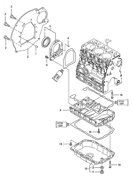 MOUNTING FLANGE & OIL SUMP (3TNV72-YUKS) MOUNTING FLANGE & OIL SUMP (3TNV72-YUKS)