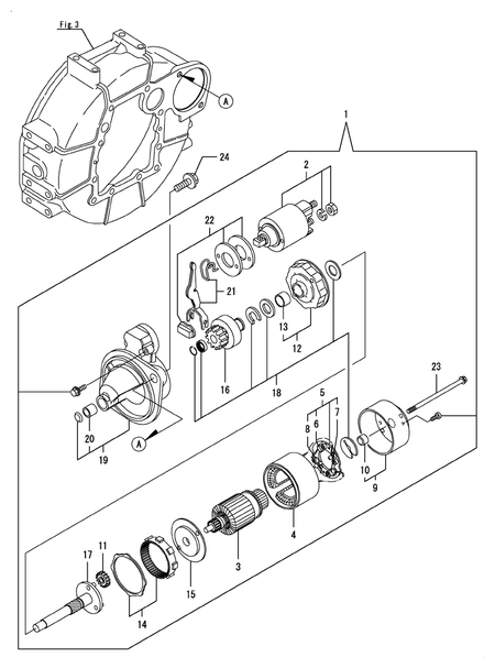 STARTER MOTOR (3TNV88F-EPTB1)