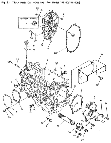 TRANSMISSION HOUSING(YM140(D)) (YM140D) TRANSMISSION HOUSING(YM140(D)) (YM140D)