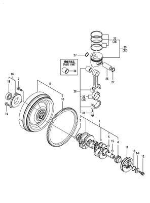CRANKSHAFT & PISTON (3TNV74F-SDSA) CRANKSHAFT & PISTON (3TNV74F-SDSA)