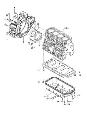 FLYWHEEL HOUSING & OIL SUMP (4TNV88C-DSA) FLYWHEEL HOUSING & OIL SUMP (4TNV88C-DSA)