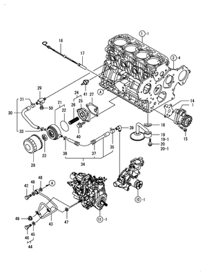 LUB. OIL SYSTEM (4TNV88-BDSA) LUB. OIL SYSTEM (4TNV88-BDSA)