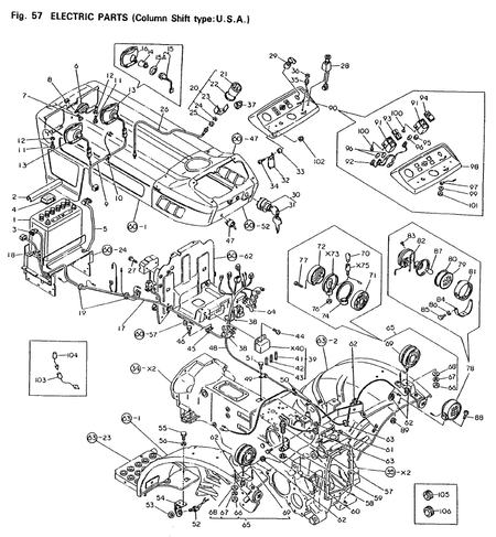 ELECTRIC PARTS (COLUMN:U.S.A.) (YM186D(COLUM)