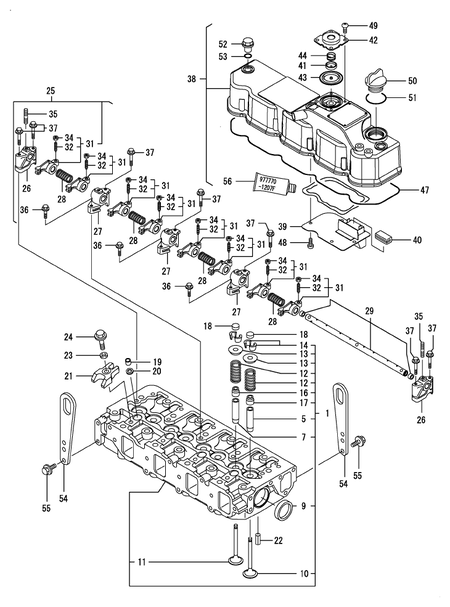 CYLINDER HEAD & BONNET (4TNV88-XAT)