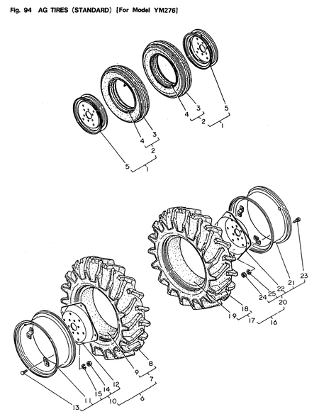 AG TIRES(FOR YM276,STANDARD) (YM276D)