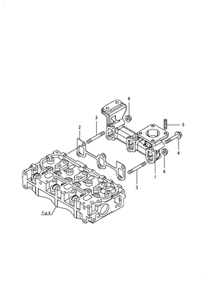 EXHAUST MANIFOLD (3TNM74F-SAWM) EXHAUST MANIFOLD (3TNM74F-SAWM)