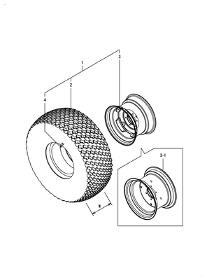 (57A)REAR WHEEL TIRE(R3) (SA324)