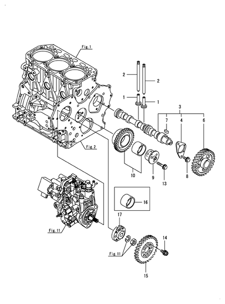 CAMSHAFT & DRIVING GEAR (3TNV88F-EPMBA)